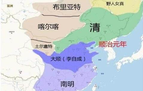 顺治时期地图图片